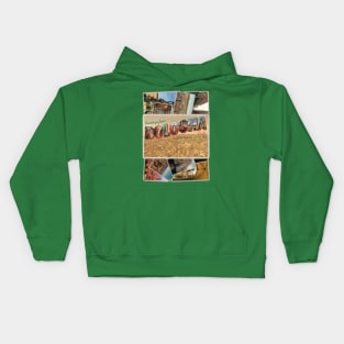 Greetings from Bologna in Italy Vintage style retro souvenir Kids Hoodie